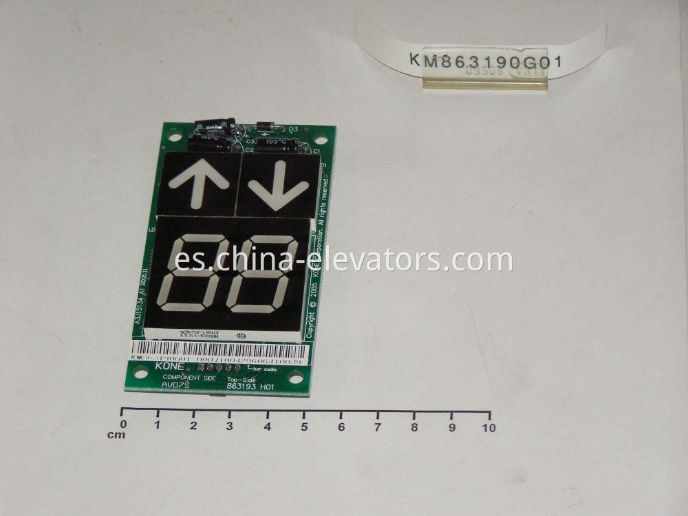 Kone Lift LOP Siete Código de segmento Pantalla KM863190G01 KONE Lift LOP Seven Segment Code Display Board KM863190G01